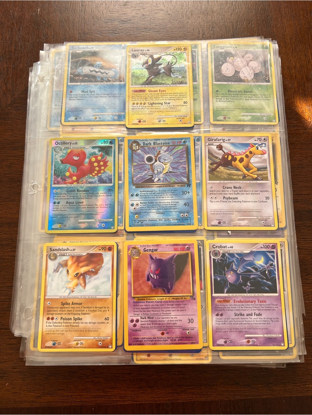 Pokemon Yellow-Edged Collectible Card Binder Page